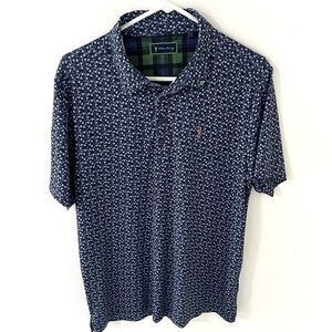 William Murray Martini Glasses Print Performance Polo, Size: Medium